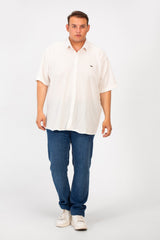 Men's Big Size Half Sleeved Basic Shirt In Comfortable Breathable Fabric