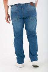 Mens Big Size Used Jeans Pants With Five Pockets And Basic Colors
