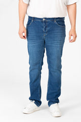 Men's Big Size Jeans Used Pants with Five Pockets