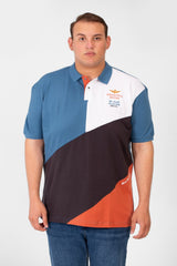 Men's Big Size Tomato Polo Short Sleeves T-Shirt With Front Colors Print