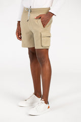 Men's Melton Elastic Waistband Side Pockets Short