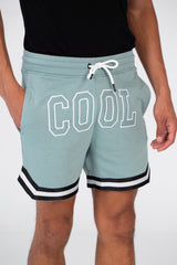 Men's Melton Short With A Print On The Front And Elastic In The Middle
