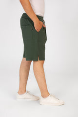 Men's Tomato Melton Short With Elastic Waistband And Pockets