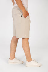 Men's Tomato Melton Short With Elastic Waistband And Pockets