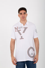 Men's Polo Printed Comfortable T-shirt With Collar And Short Sleeves