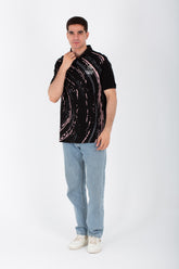 Mens Polo Slim Fit Short Sleeves T-shirt Printed On The Front