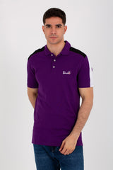 Mens Polo T-shirt With A Half Sleeve Collar And A Tomato Badge On The Front