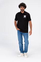 تيشيرت بولو رجالي بقصة عادية بأكمام نصفية وياقة وطبعة Freedom