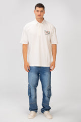 Men's Regular Fit Polo Neck Short Sleeve T-shirt With Colorful Tomato Print