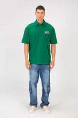 Men's Regular Fit Polo Neck Short Sleeve T-shirt With Colorful Tomato Print