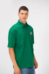 Men's Regular Fit Polo Neck Short Sleeve T-shirt With Colorful Tomato Print