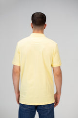 تيشيرت بولو سليم فيت رجالي بأكمام نصفية وطبعة أمامية