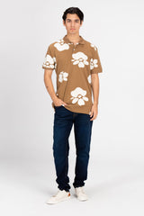 Men's Slim Fit Half Sleeve Printed Polo T-Shirt