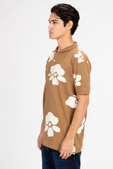Men's Slim Fit Half Sleeve Printed Polo T-Shirt