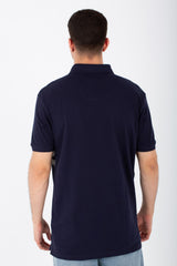 Mens Short Sleeve Slim Fit Polo T-shirt With Front Print