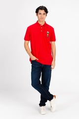 Men's Slim Fit Polo T-Shirt With Front Graphic Print