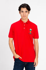Men's Slim Fit Polo T-Shirt With Front Graphic Print