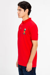 Men's Slim Fit Polo T-Shirt With Front Graphic Print