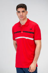 Mens Slim Fit Polo T-Shirt With Front Print