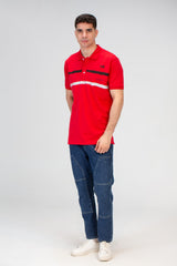 Mens Slim Fit Polo T-Shirt With Front Print