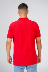 Mens Slim Fit Polo Short Sleeves T-Shirt With Front Print
