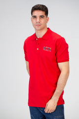 Mens Slim Fit Polo T-Shirt With Front & Back Print