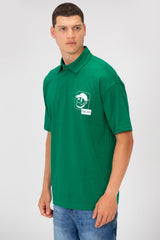 Men's Printed Bolivar Regular Fit Polo Neck Short Sleeve T-Shirt