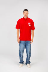 Men's Printed Bolivar Regular Fit Polo Neck Short Sleeve T-Shirt