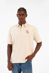 Men's Tomato Regular Fit Polo T-Shirt With Front Numbers Print Bolivar