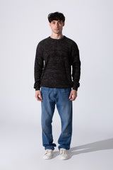 Men's Slim Fit Jakar Cotton Pullover With A Round Neck And Long Sleeves