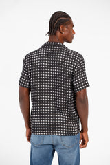 Men's Dotted Short Sleeve Slim Fit Shirt In High Quality Modern Design
