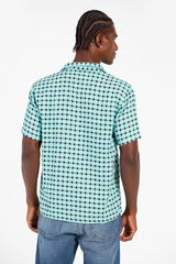 Men's Dotted Short Sleeve Slim Fit Shirt In High Quality Modern Design