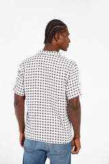 Men's Dotted Short Sleeve Slim Fit Shirt In High Quality Modern Design
