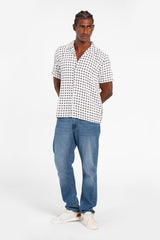 Men's Dotted Short Sleeve Slim Fit Shirt In High Quality Modern Design