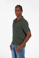 Men's Basic Slim Fit Mesh Half Sleeve Shirt With High Quality Material