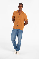 Men's Basic Slim Fit Mesh Short Sleeve Shirt With Front Pocket