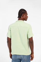 Men's Basic Slim Fit Mesh Short Sleeve Shirt With Front Pocket