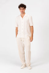 Men's Short Sleeve Mesh Breathable Slim Fit Transparent Shirt