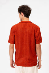 Men's Short Sleeve Mesh Breathable Slim Fit Transparent Shirt