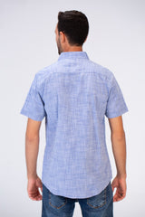 Mens Half Sleeve Slim Fit Basic Plain Linen Shirt