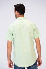Mens Half Sleeve Slim Fit Basic Plain Linen Shirt
