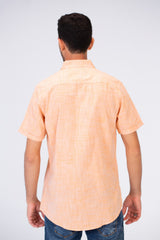 Mens Half Sleeve Slim Fit Basic Plain Linen Shirt