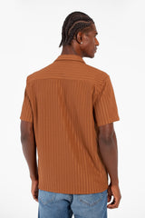 Men's Modern Slim Fit Basic Short Sleeve Mesh Breathable Shirt