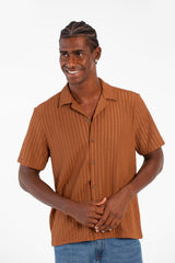 Men's Modern Slim Fit Basic Short Sleeve Mesh Breathable Shirt