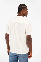 Men's Modern Slim Fit Basic Short Sleeve Mesh Breathable Shirt