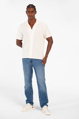 Men's Modern Slim Fit Basic Short Sleeve Mesh Breathable Shirt