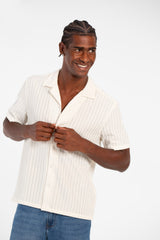 Men's Modern Slim Fit Basic Short Sleeve Mesh Breathable Shirt