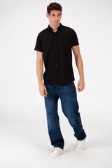 Men's Slim Fit Basic Half Sleeve Shirt