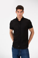 Men's Slim Fit Basic Half Sleeve Shirt