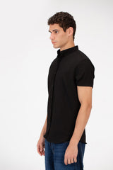 Men's Slim Fit Basic Half Sleeve Shirt
